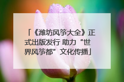 《潍坊风筝大全》正式出版发行 助力“世界风筝都”文化传播