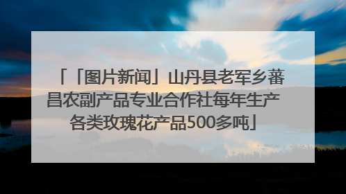 「图片新闻」山丹县老军乡蕃昌农副产品专业合作社每年生产各类玫瑰花产品500多吨