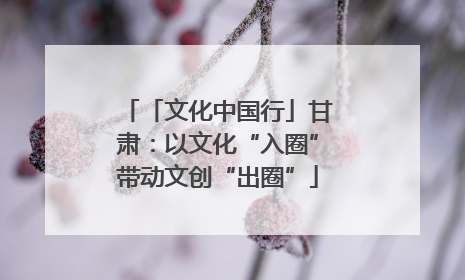 「文化中国行」甘肃：以文化“入圈”带动文创“出圈”