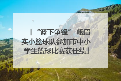 “篮下争锋” 峨眉实小篮球队参加市中小学生篮球比赛获佳绩