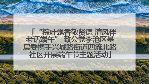 “粽叶飘香敬贤德 清风伴老话端午” 致公党李沧区基层委携手兴城路街道四流北路社区开展端午节主题活动
