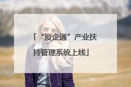 “厦企通”产业扶持管理系统上线