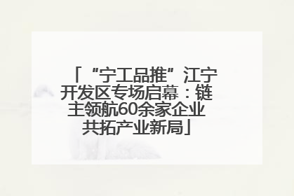 “宁工品推”江宁开发区专场启幕：链主领航60余家企业共拓产业新局