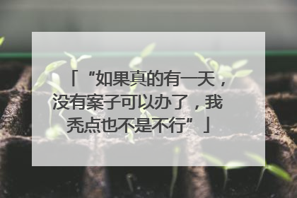 “如果真的有一天，没有案子可以办了，我秃点也不是不行”