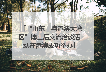 “山东—粤港澳大湾区”博士后交流洽谈活动在港澳成功举办
