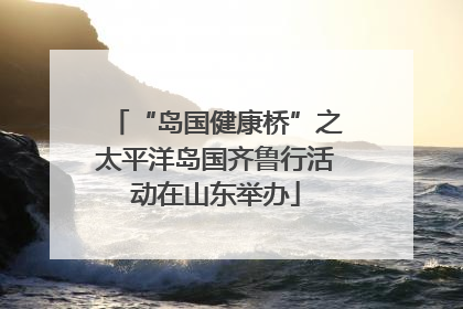 “岛国健康桥”之太平洋岛国齐鲁行活动在山东举办