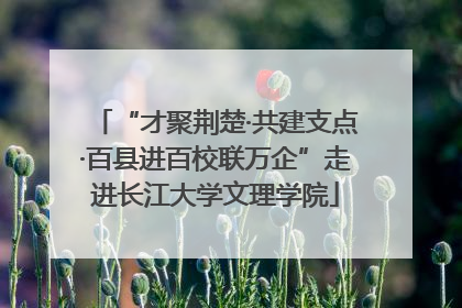 “才聚荆楚·共建支点·百县进百校联万企”走进长江大学文理学院
