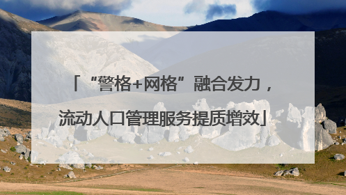 “警格+网格”融合发力，流动人口管理服务提质增效
