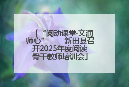 “阅动课堂·文润师心”——新田县召开2025年度阅读骨干教师培训会