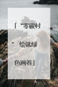 “零碳村” 绘就绿色画卷