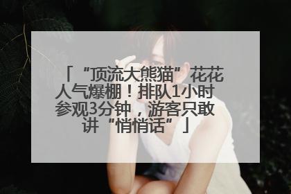 “顶流大熊猫”花花人气爆棚！排队1小时参观3分钟，游客只敢讲“悄悄话”