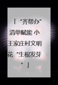 “齐帮办”清单赋能 小王家庄村文明花“生根发芽”