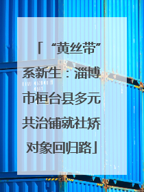 “黄丝带”系新生：淄博市桓台县多元共治铺就社矫对象回归路