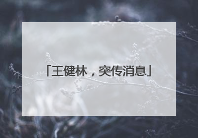 王健林，突传消息