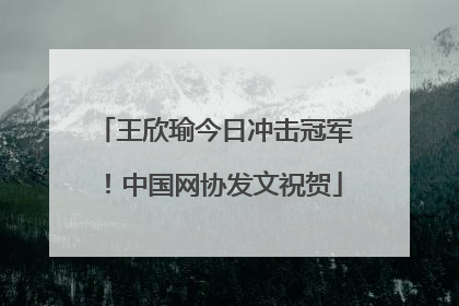 王欣瑜今日冲击冠军！中国网协发文祝贺