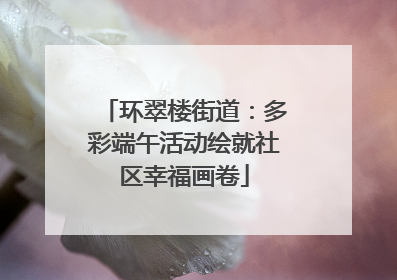 环翠楼街道：多彩端午活动绘就社区幸福画卷