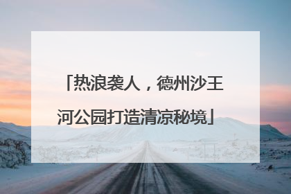 热浪袭人，德州沙王河公园打造清凉秘境