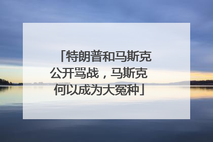 特朗普和马斯克公开骂战，马斯克何以成为大冤种