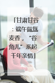 甘肃甘谷：端午氤氲麦香，“谷角儿”系起千年亲情
