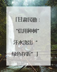 甘肃民勤：“信用种树” 汗水浇出“绿色存折”