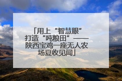 用上“智慧眼” 打造“吨粮田”——陕西宝鸡一座无人农场夏收见闻