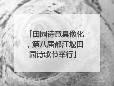 田园诗意具像化，第八届都江堰田园诗歌节举行