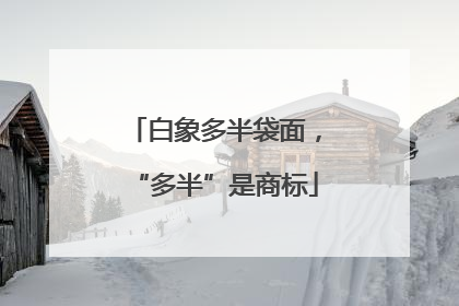 白象多半袋面，“多半”是商标