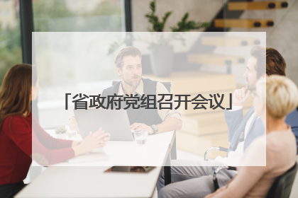 省政府党组召开会议