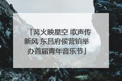 篝火映星空 歌声传新风 东昌府侯营镇举办首届青年音乐节