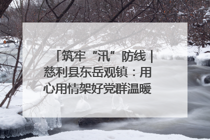 筑牢“汛”防线｜慈利县东岳观镇：用心用情架好党群温暖悠长的“连心桥”