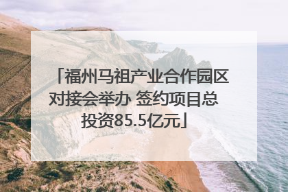 福州马祖产业合作园区对接会举办 签约项目总投资85.5亿元