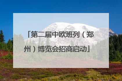 第二届中欧班列（郑州）博览会招商启动