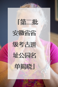 第二批安徽省省级考古遗址公园名单揭晓