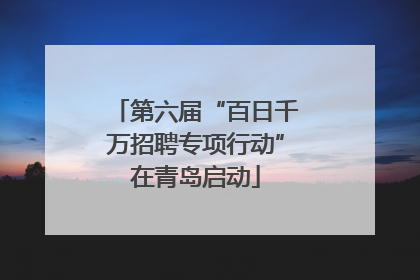 第六届“百日千万招聘专项行动”在青岛启动