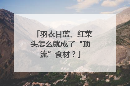 羽衣甘蓝、红菜头怎么就成了“顶流”食材？
