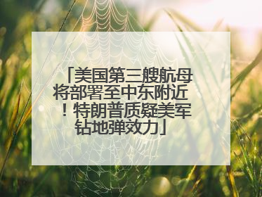 美国第三艘航母将部署至中东附近！特朗普质疑美军钻地弹效力