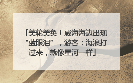 美轮美奂！威海海边出现“蓝眼泪”，游客：海浪打过来，就像星河一样