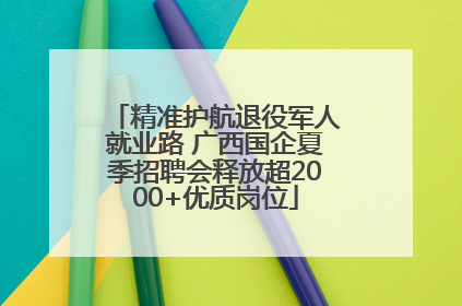 精准护航退役军人就业路 广西国企夏季招聘会释放超2000+优质岗位