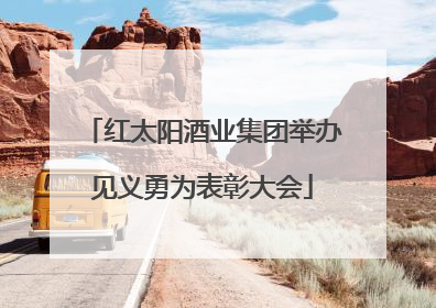 红太阳酒业集团举办见义勇为表彰大会