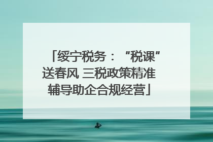 绥宁税务：“税课”送春风 三税政策精准辅导助企合规经营