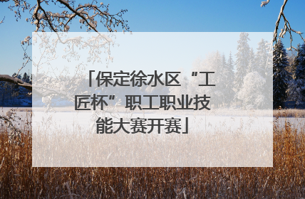 保定徐水区“工匠杯”职工职业技能大赛开赛