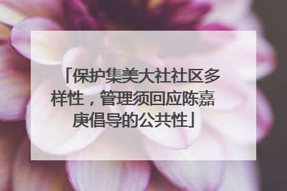 保护集美大社社区多样性，管理须回应陈嘉庚倡导的公共性