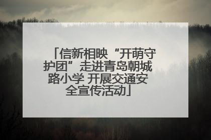 信新相映“开萌守护团”走进青岛朝城路小学 开展交通安全宣传活动