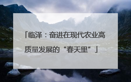 临泽：奋进在现代农业高质量发展的“春天里”