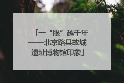一“眼”越千年——北京路县故城遗址博物馆印象
