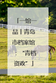 一馆一品丨青岛市档案馆：“青档资政”