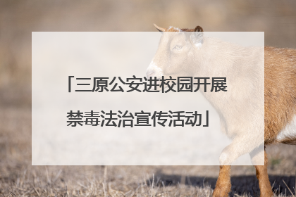 三原公安进校园开展禁毒法治宣传活动
