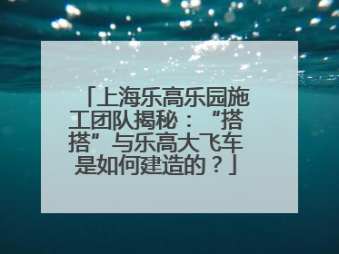 上海乐高乐园施工团队揭秘：“搭搭”与乐高大飞车是如何建造的？