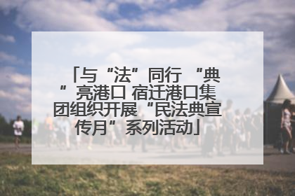 与“法”同行 “典”亮港口 宿迁港口集团组织开展“民法典宣传月”系列活动