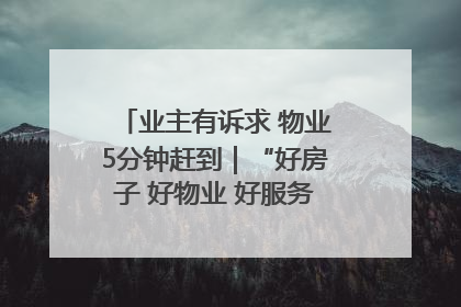 业主有诉求 物业5分钟赶到｜“好房子 好物业 好服务”系列报道④